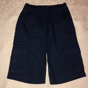 Boys Navy Pull-On Woven Cargo Shorts